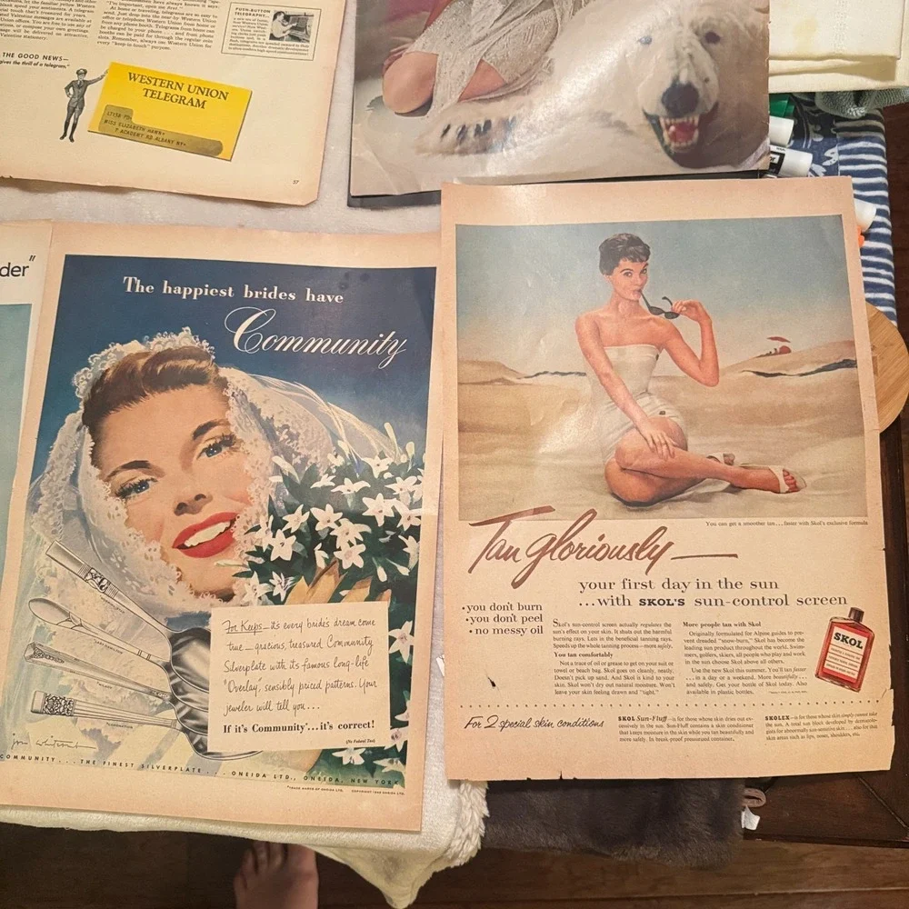 Life magazine 1940s Print Ads Jean Harlow Remington Little Lulu Eureka‎